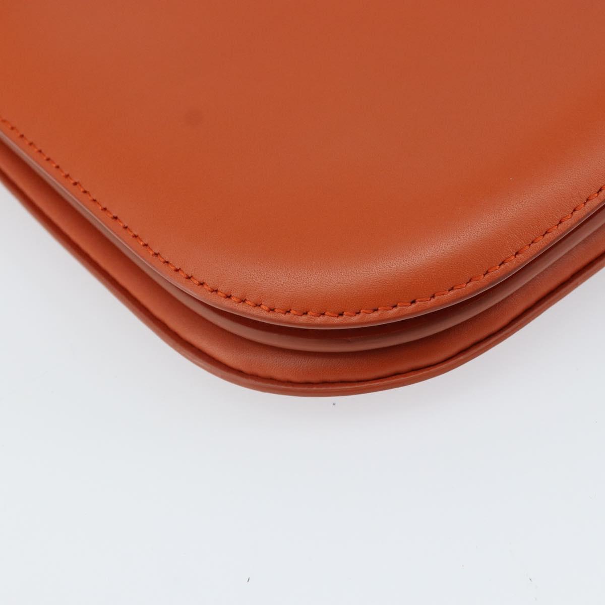 BOTTEGA VENETA Chain Shoulder Bag Leather 2way Brown Gold Auth 169800V