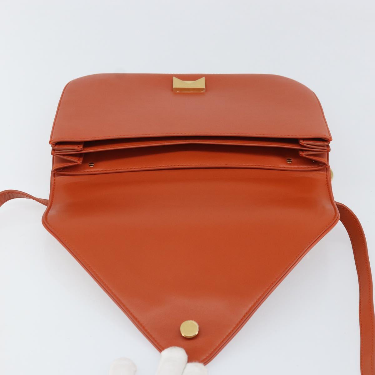 BOTTEGA VENETA Chain Shoulder Bag Leather 2way Brown Gold Auth 169800V