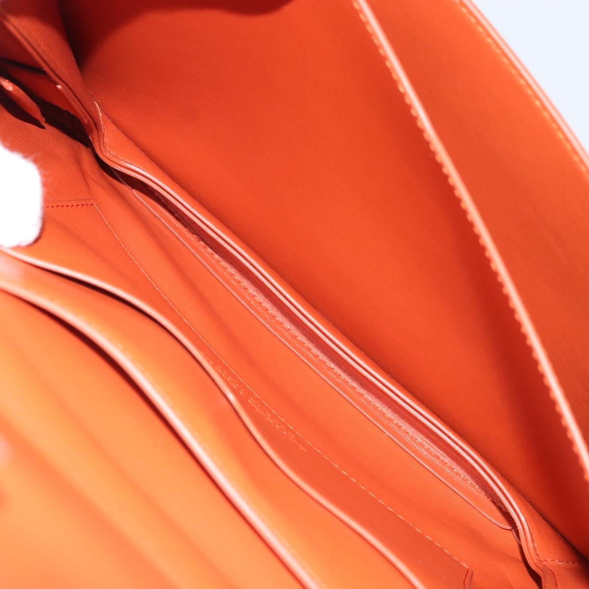 BOTTEGA VENETA Chain Shoulder Bag Leather 2way Brown Gold Auth 169800V