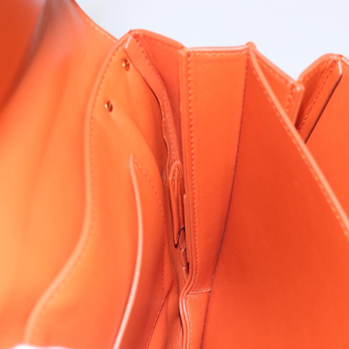 BOTTEGA VENETA Chain Shoulder Bag Leather 2way Brown Gold Auth 169800V