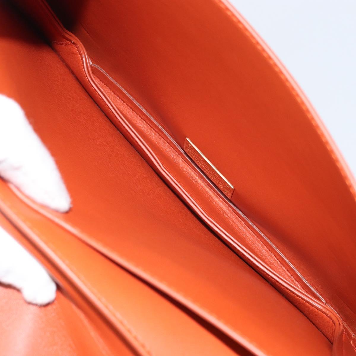 BOTTEGA VENETA Chain Shoulder Bag Leather 2way Brown Gold Auth 169800V