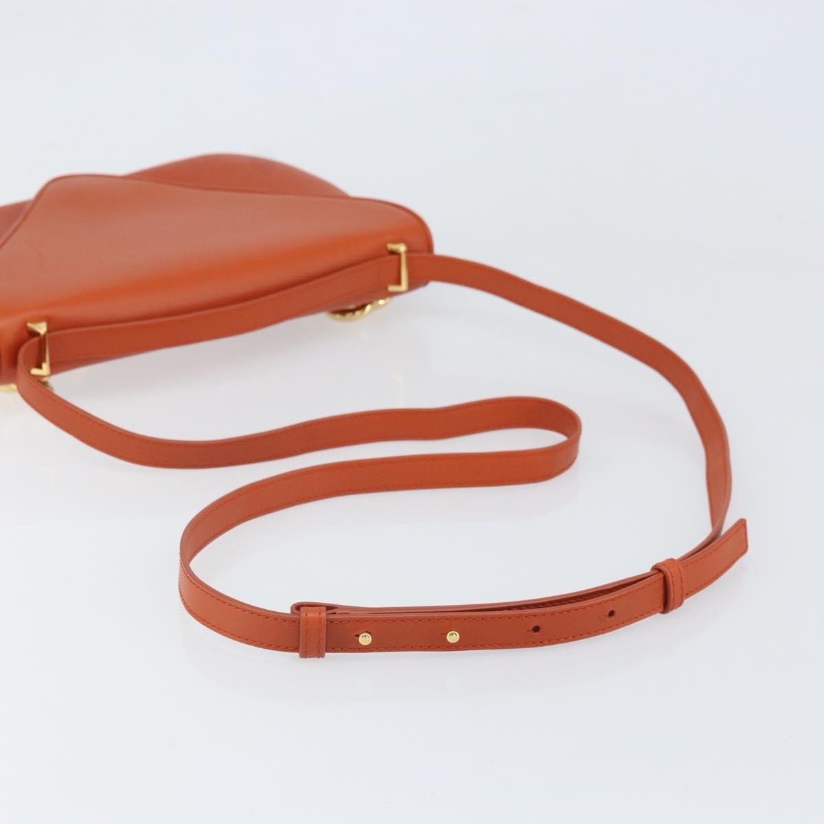 BOTTEGA VENETA Chain Shoulder Bag Leather 2way Brown Gold Auth 169800V