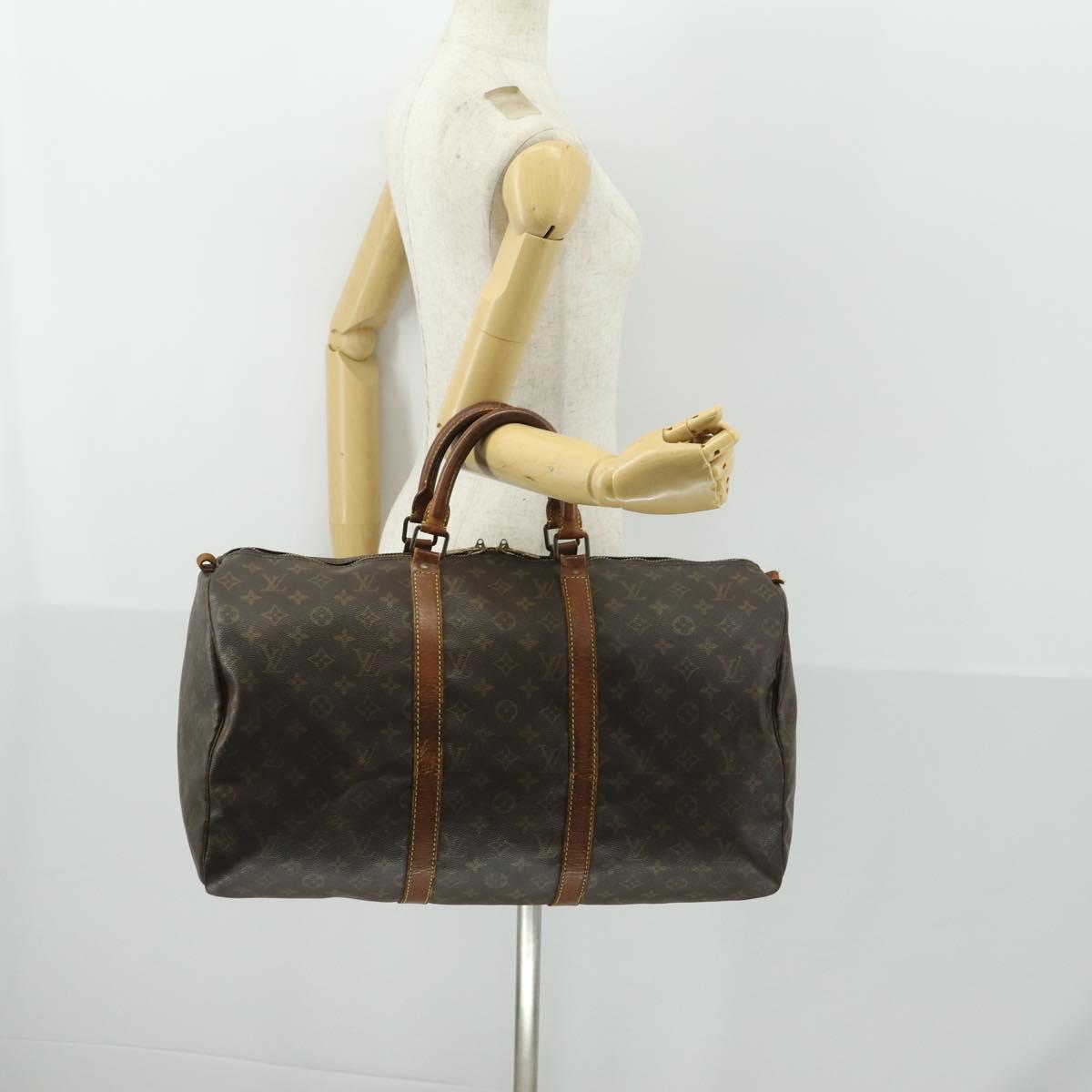 LOUIS VUITTON Monogram Keepall 50 Boston Bag M41426 LV Auth 169807