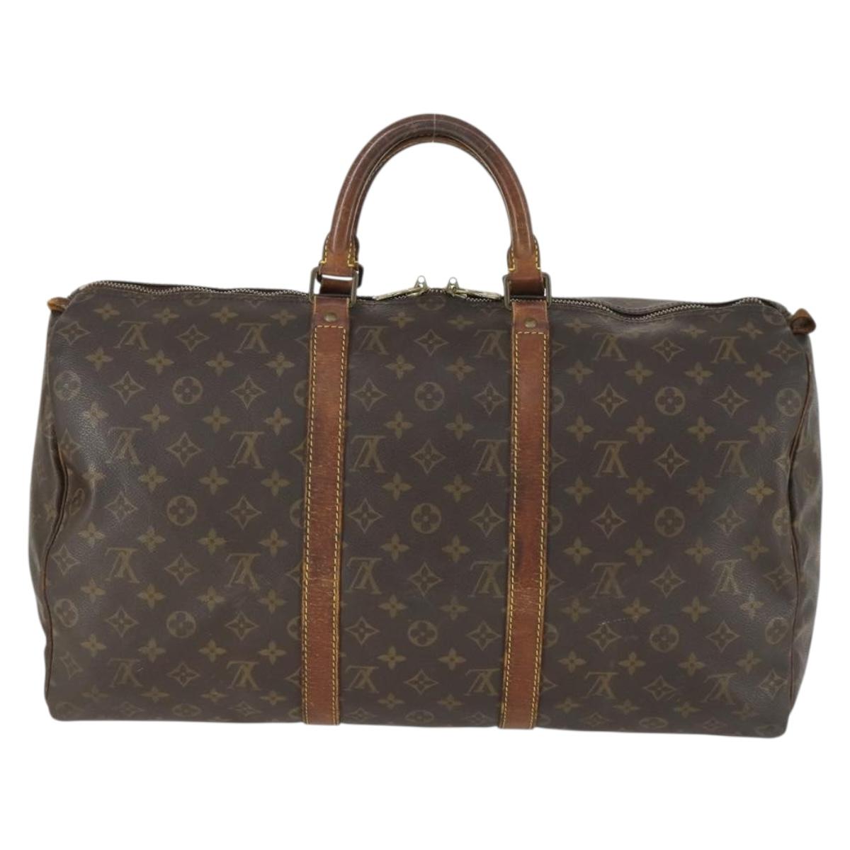 LOUIS VUITTON Monogram Keepall 50 Boston Bag M41426 LV Auth 169807
