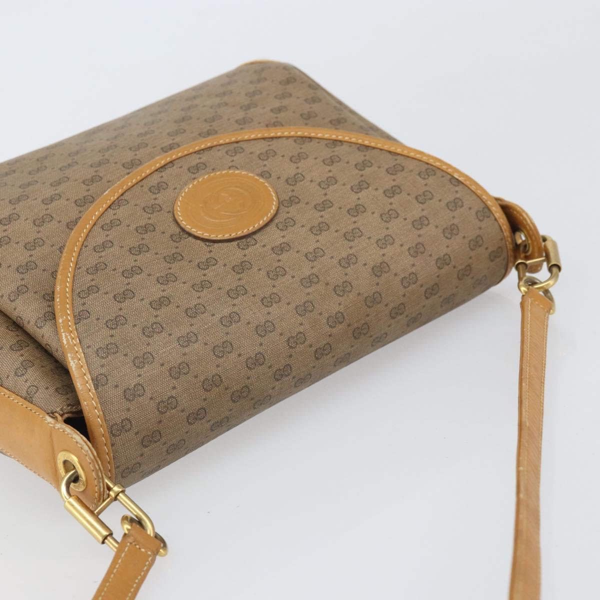 GUCCI Micro GG Supreme Shoulder Bag PVC Beige Gold 001 099 4084 Auth 169812