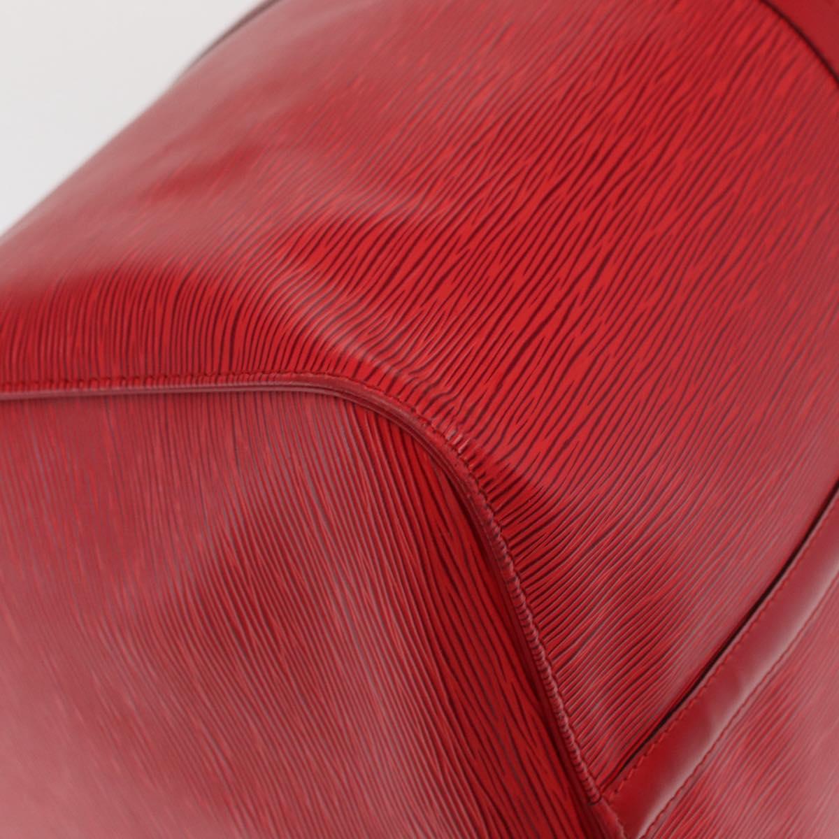 LOUIS VUITTON Epi Keepall 55 Boston Bag Red M42957 LV Auth 169814V
