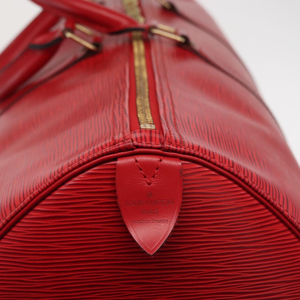 LOUIS VUITTON Epi Keepall 55 Boston Bag Red M42957 LV Auth 169814V