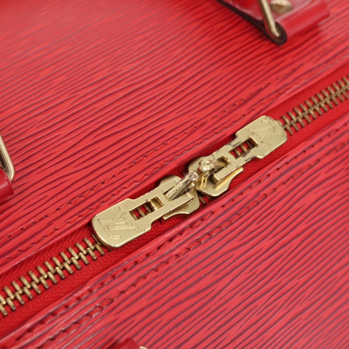 LOUIS VUITTON Epi Keepall 55 Boston Bag Red M42957 LV Auth 169814V