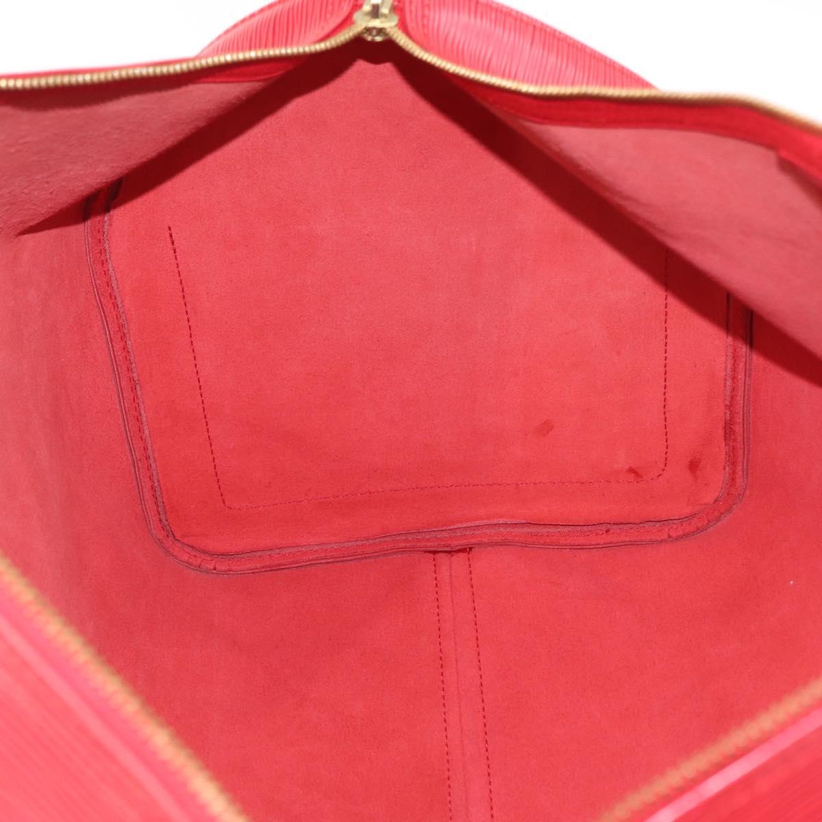 LOUIS VUITTON Epi Keepall 55 Boston Bag Red M42957 LV Auth 169814V