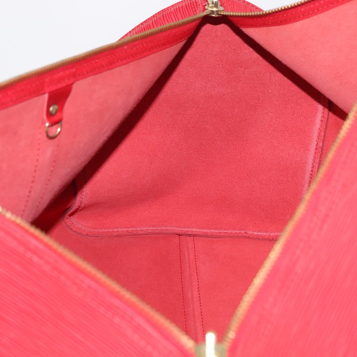 LOUIS VUITTON Epi Keepall 55 Boston Bag Red M42957 LV Auth 169814V