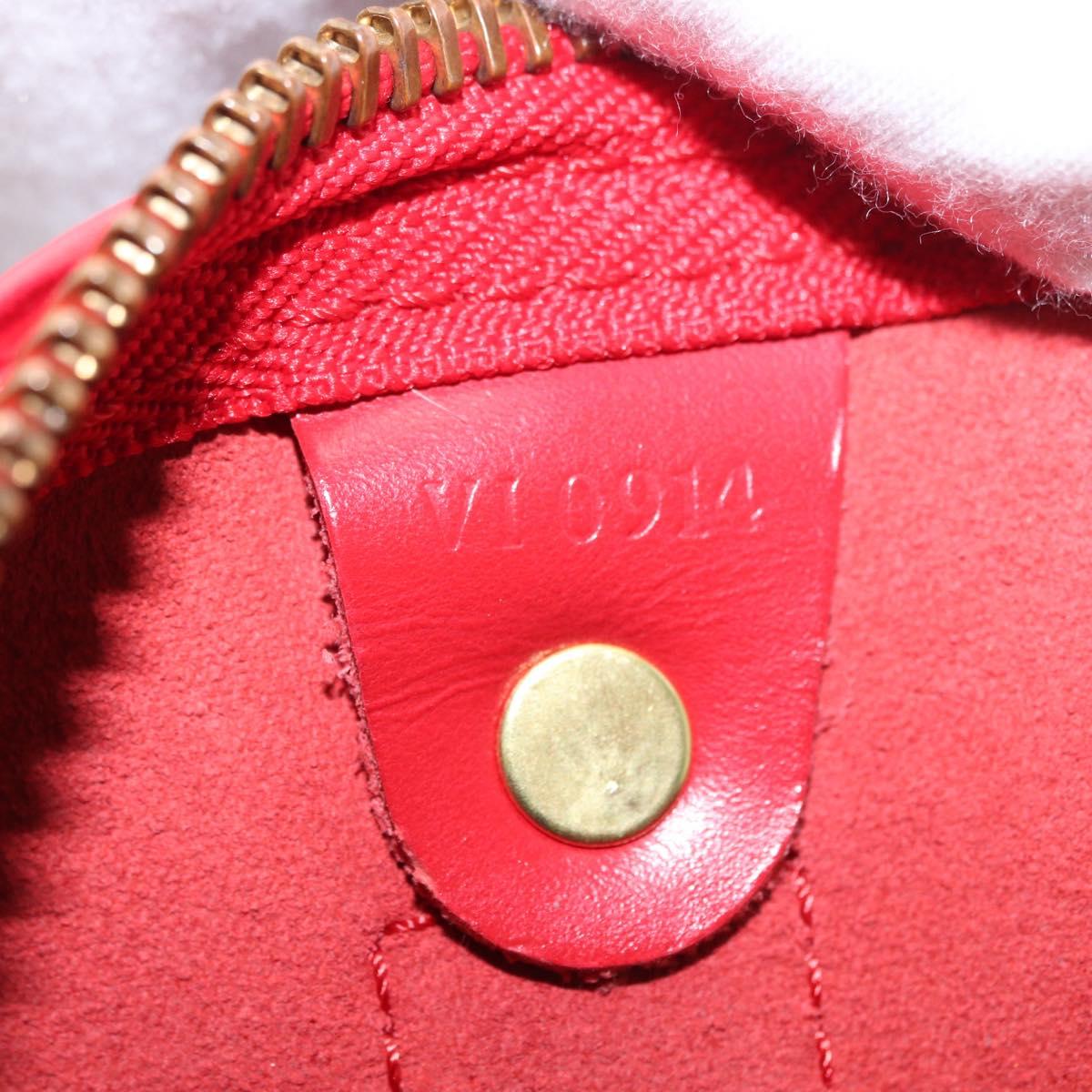 LOUIS VUITTON Epi Keepall 55 Boston Bag Red M42957 LV Auth 169814V