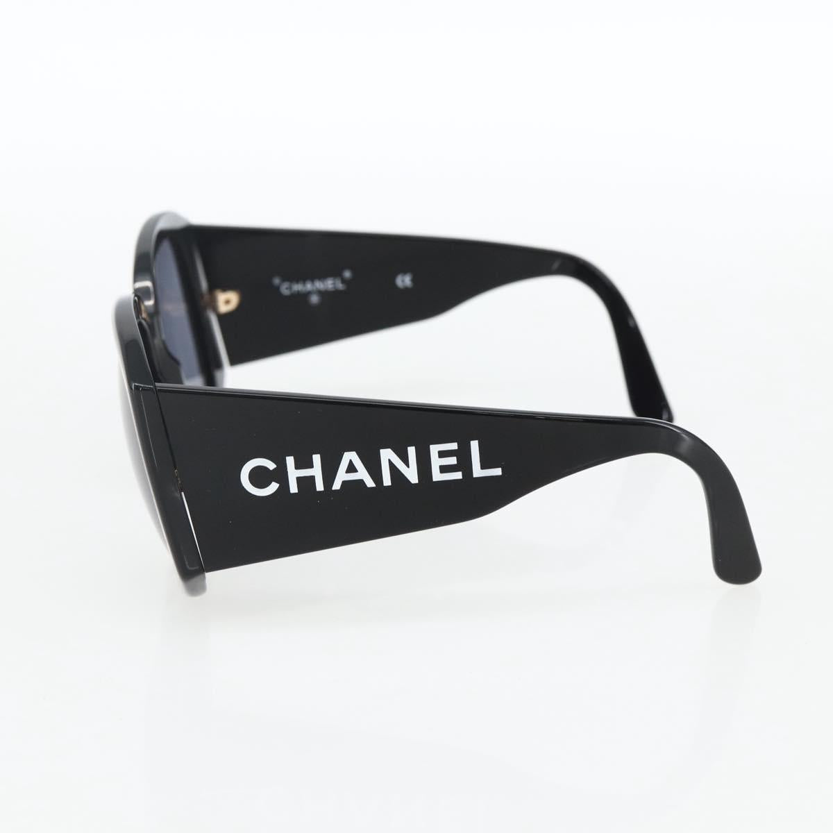 CHANEL Sunglasses plastic Black CC Auth 169816V