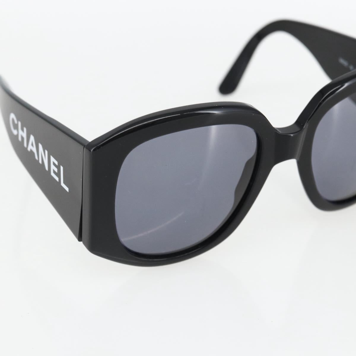 CHANEL Sunglasses plastic Black CC Auth 169816V