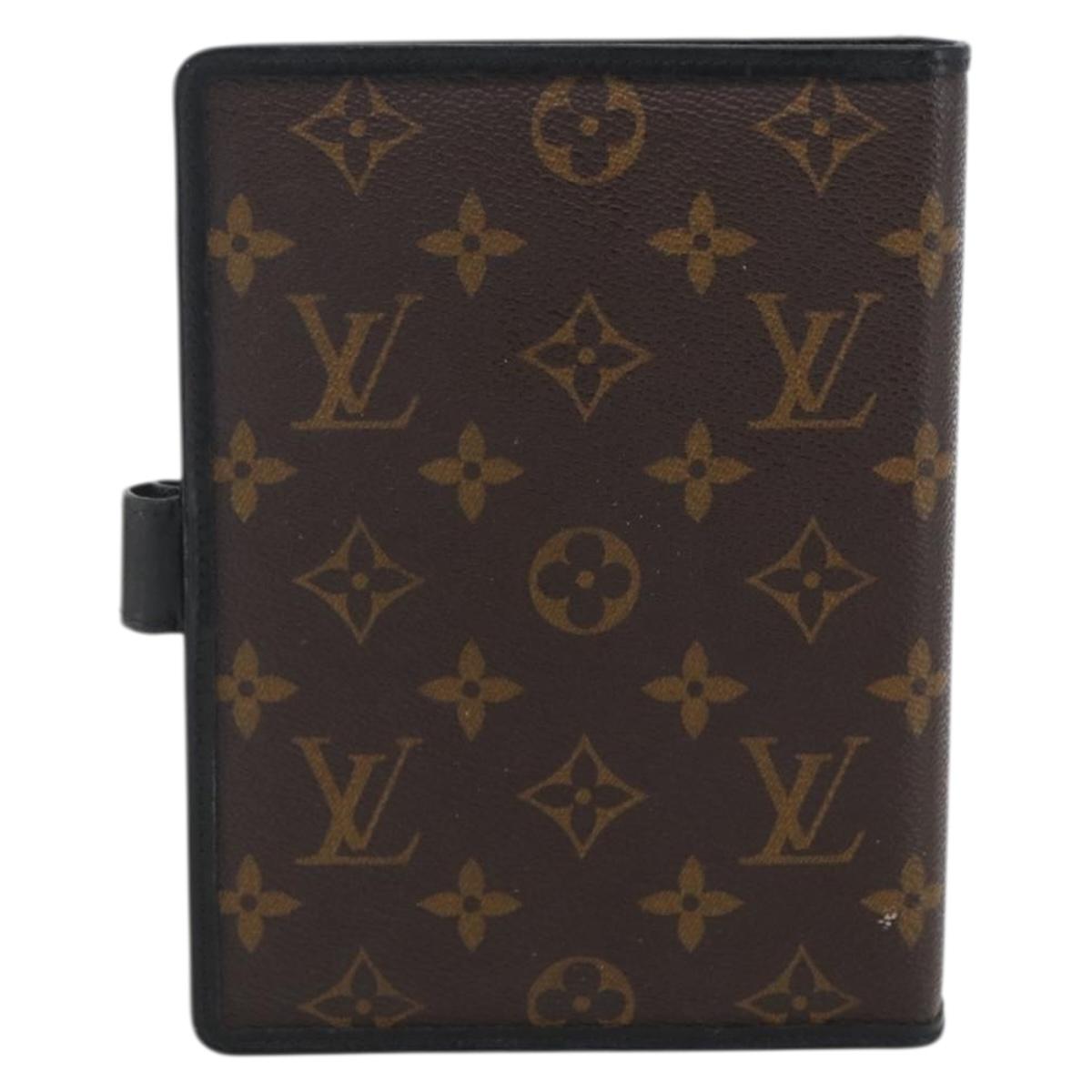 LOUIS VUITTON Monogram Macassar Agenda MM Day Planner Cover R21084 Auth 169817V