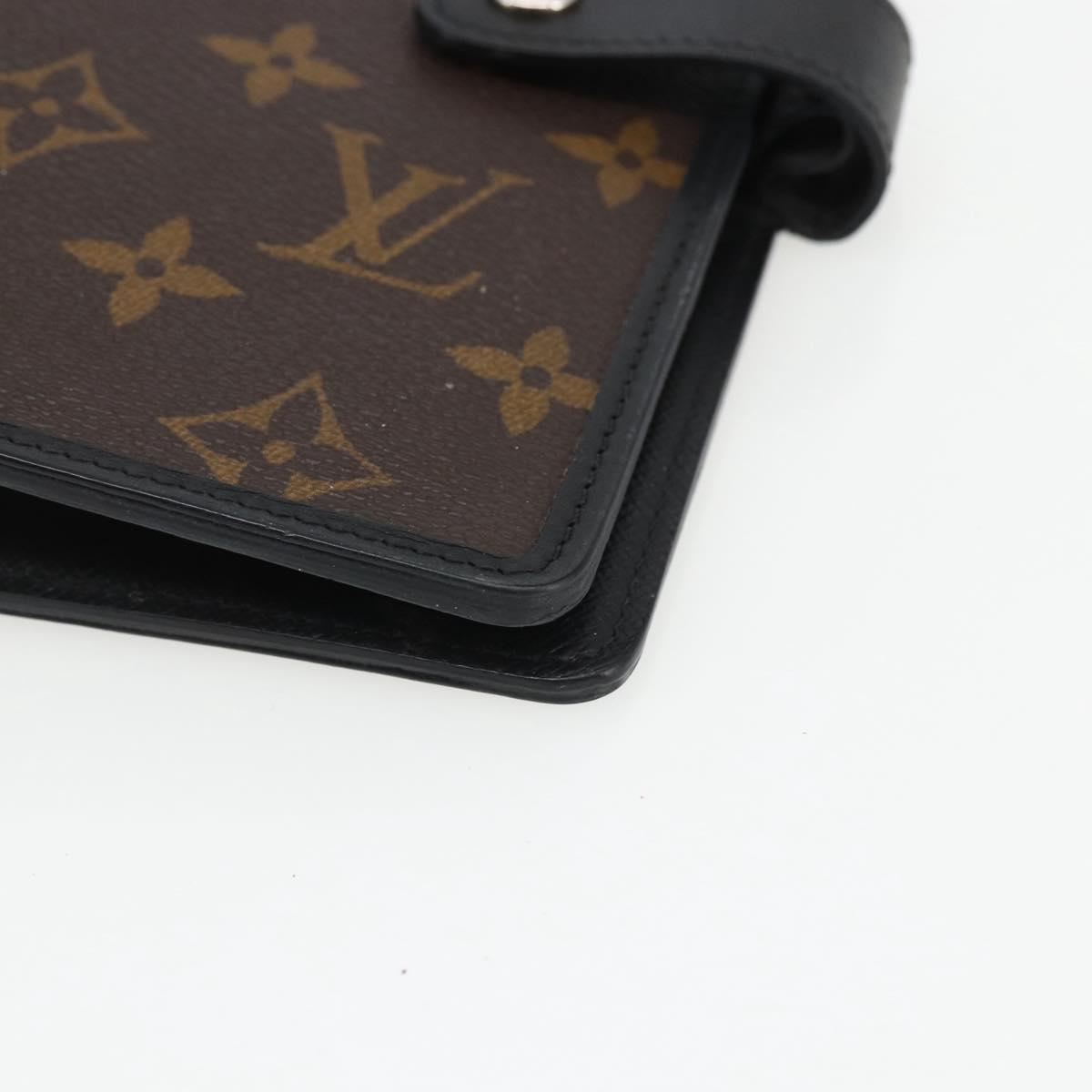 LOUIS VUITTON Monogram Macassar Agenda MM Day Planner Cover R21084 Auth 169817V