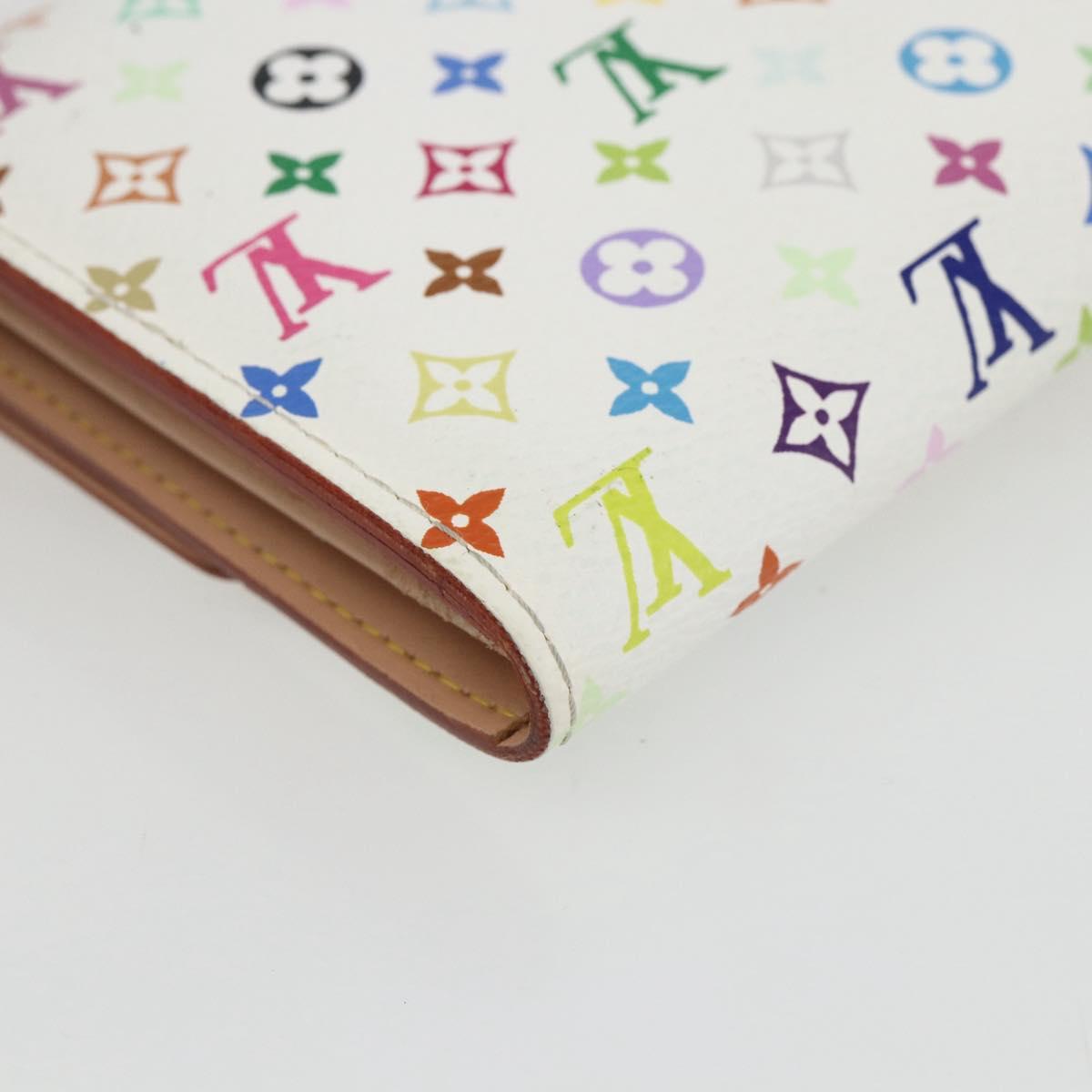 LOUIS VUITTON Multicolor Pochette Porte Monnaie Credit White M60004 Auth 169823V