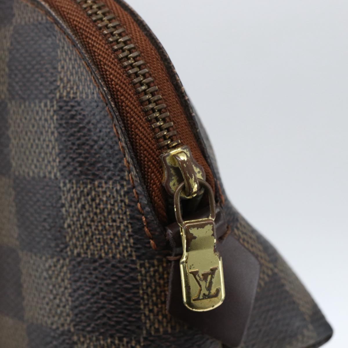 LOUIS VUITTON Damier Ebene Pochette Cosmetic PM Pouch N47516 LV Auth 169824