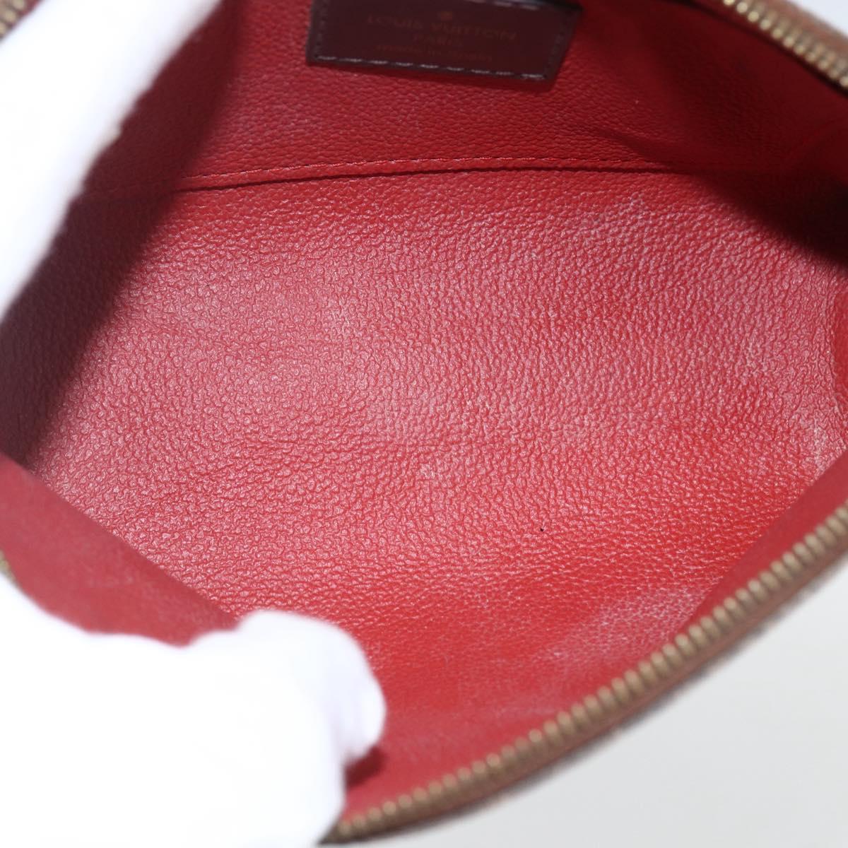 LOUIS VUITTON Damier Ebene Pochette Cosmetic PM Pouch N47516 LV Auth 169824