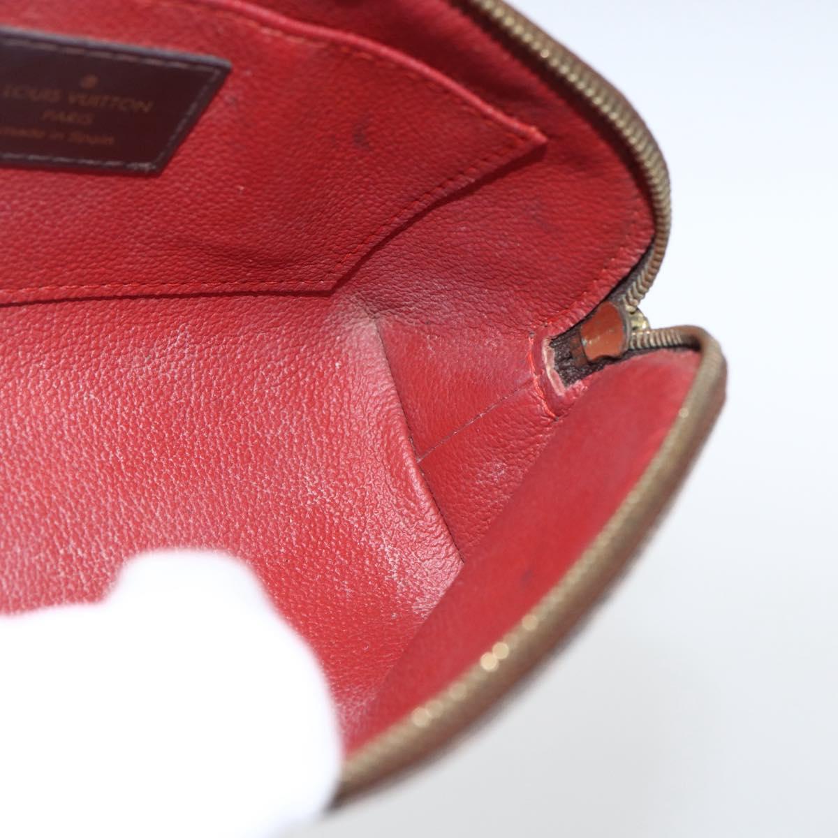 LOUIS VUITTON Damier Ebene Pochette Cosmetic PM Pouch N47516 LV Auth 169824