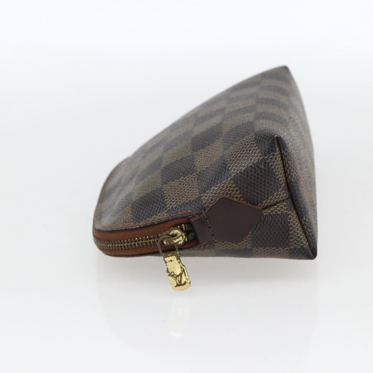 LOUIS VUITTON Damier Ebene Pochette Cosmetic PM Pouch N47516 LV Auth 169824