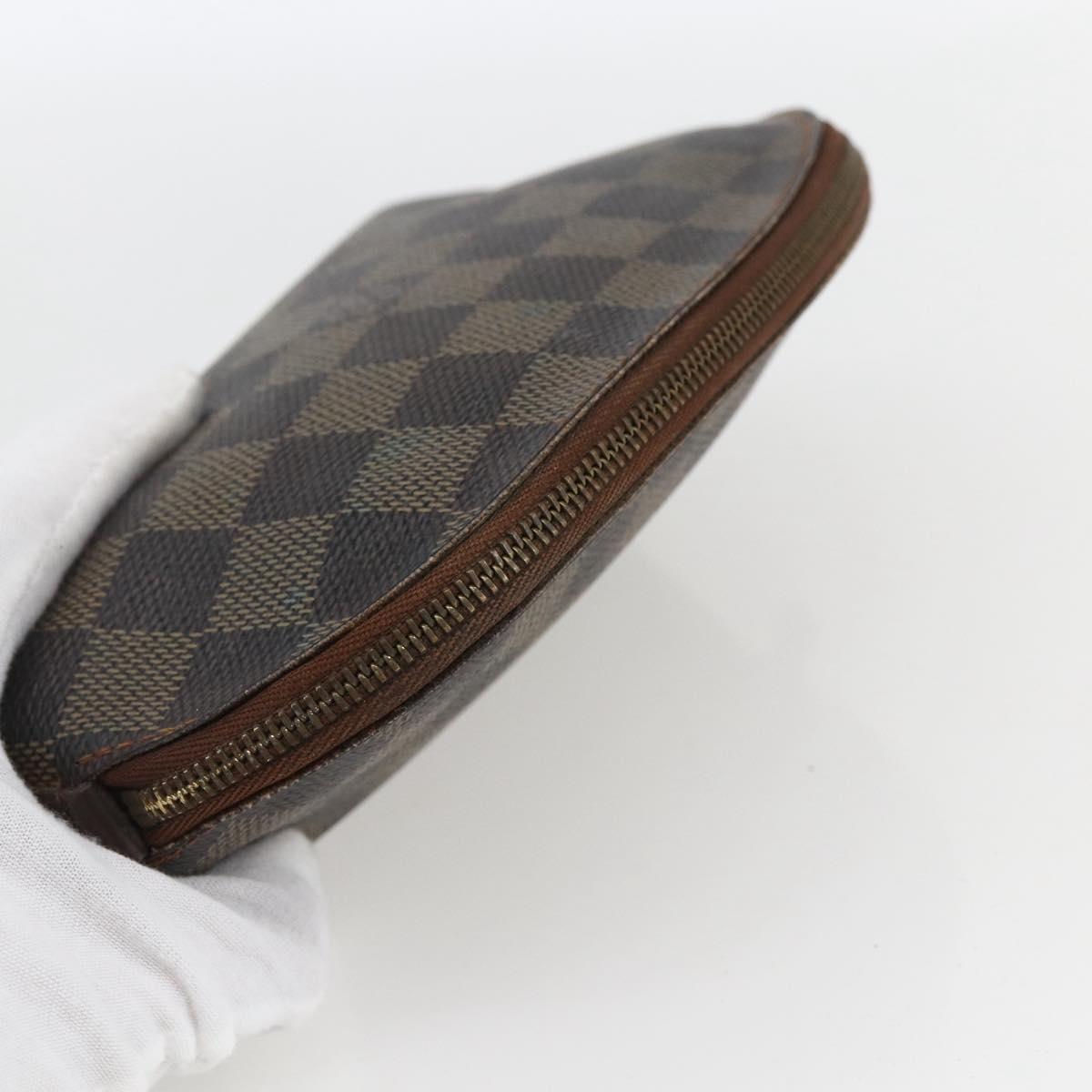LOUIS VUITTON Damier Ebene Pochette Cosmetic PM Pouch N47516 LV Auth 169824