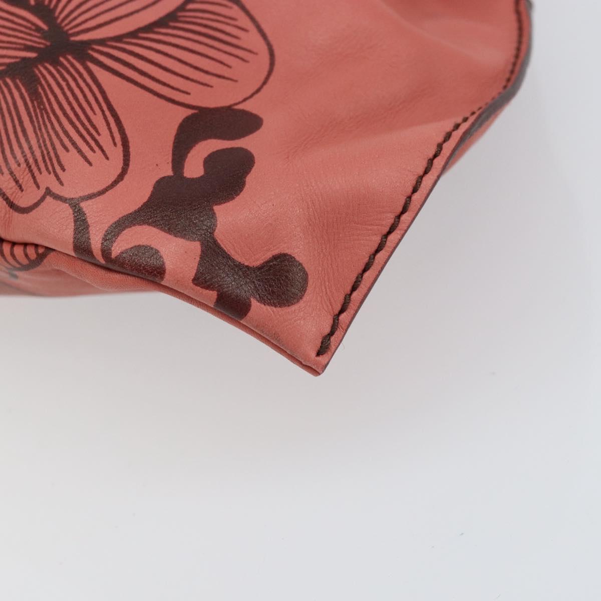 GUCCI Bamboo Hand Bag Leather Pink Gold 95231 Auth 169845V