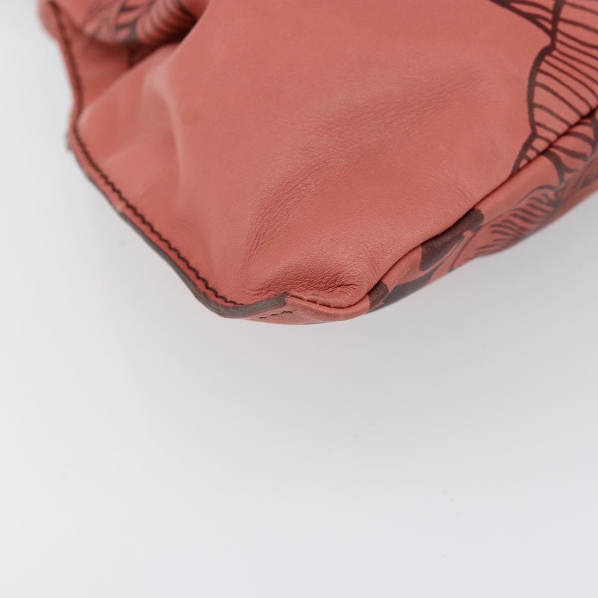 GUCCI Bamboo Hand Bag Leather Pink Gold 95231 Auth 169845V