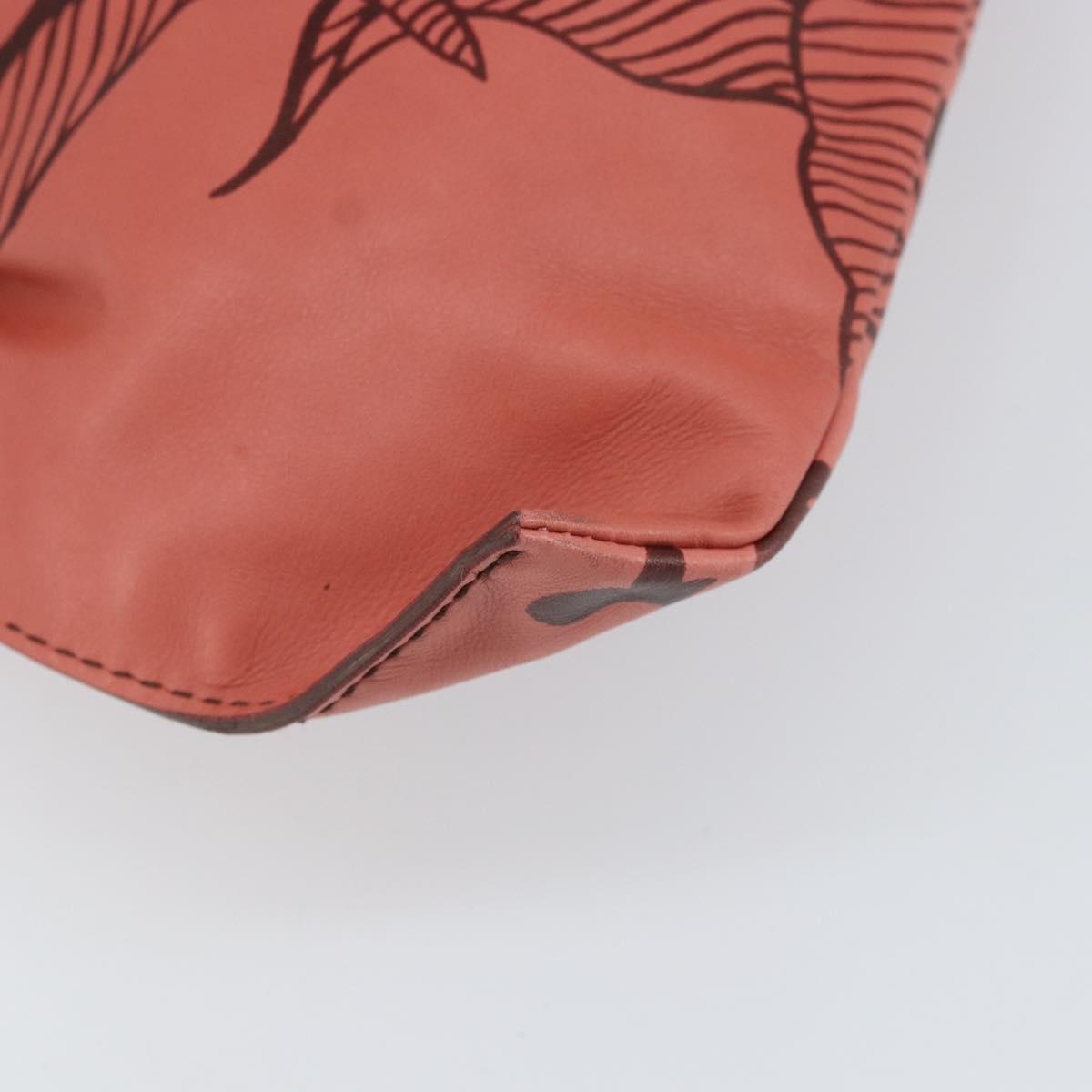 GUCCI Bamboo Hand Bag Leather Pink Gold 95231 Auth 169845V