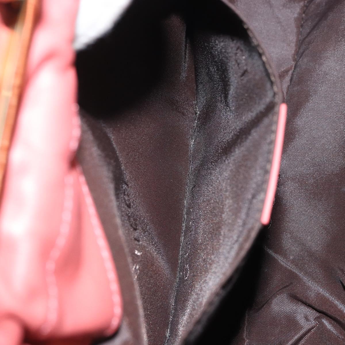 GUCCI Bamboo Hand Bag Leather Pink Gold 95231 Auth 169845V