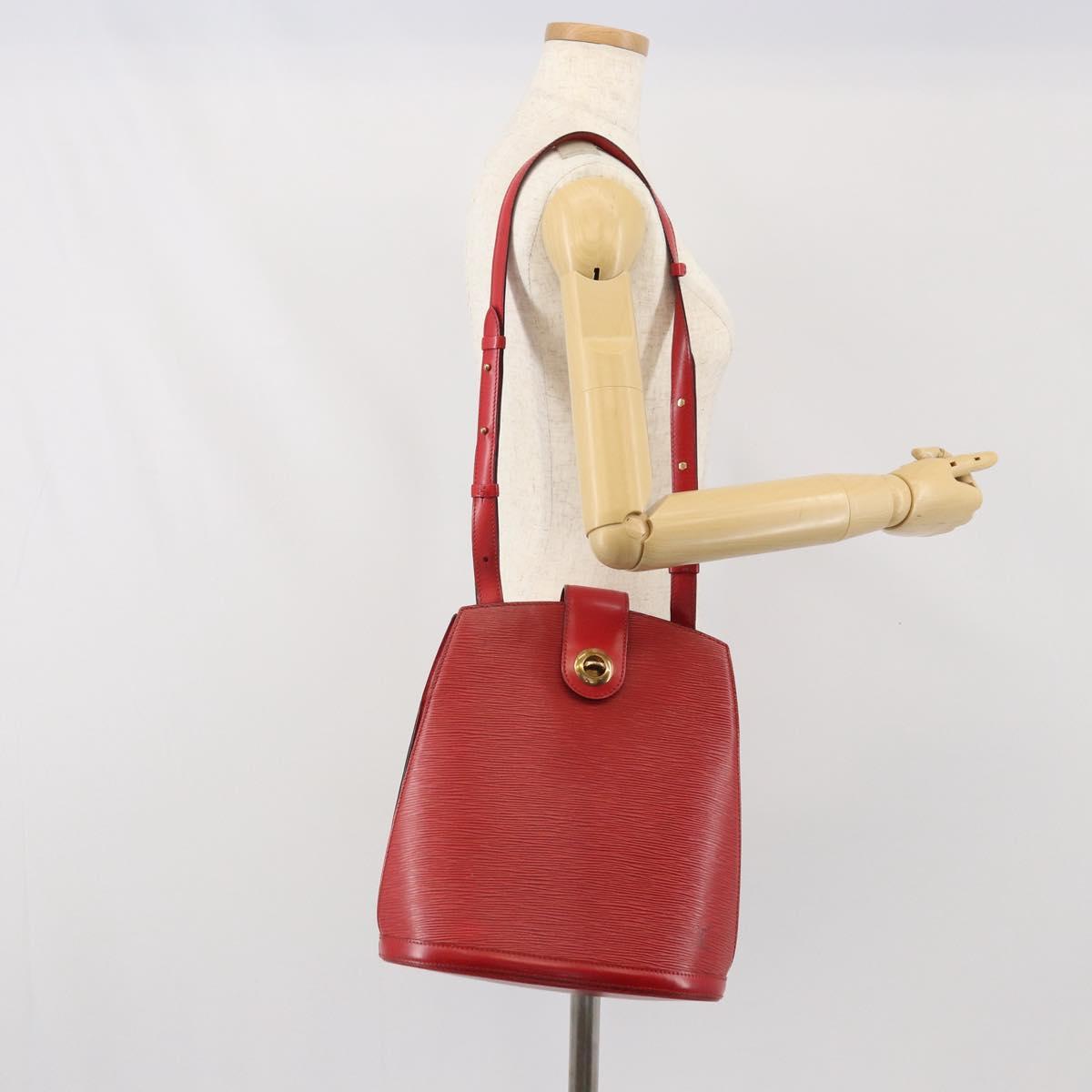 LOUIS VUITTON Epi Cluny Shoulder Bag Red M52257 LV Auth 169849