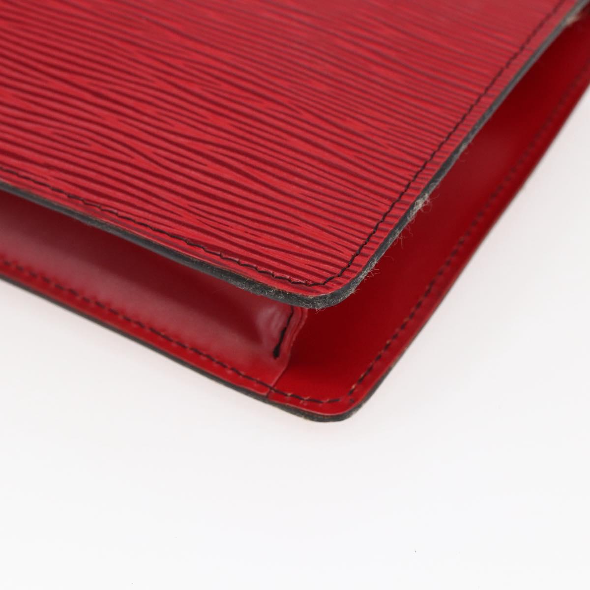 LOUIS VUITTON Epi Montaigne 23 Clutch Bag Red M52667 LV Auth 169852