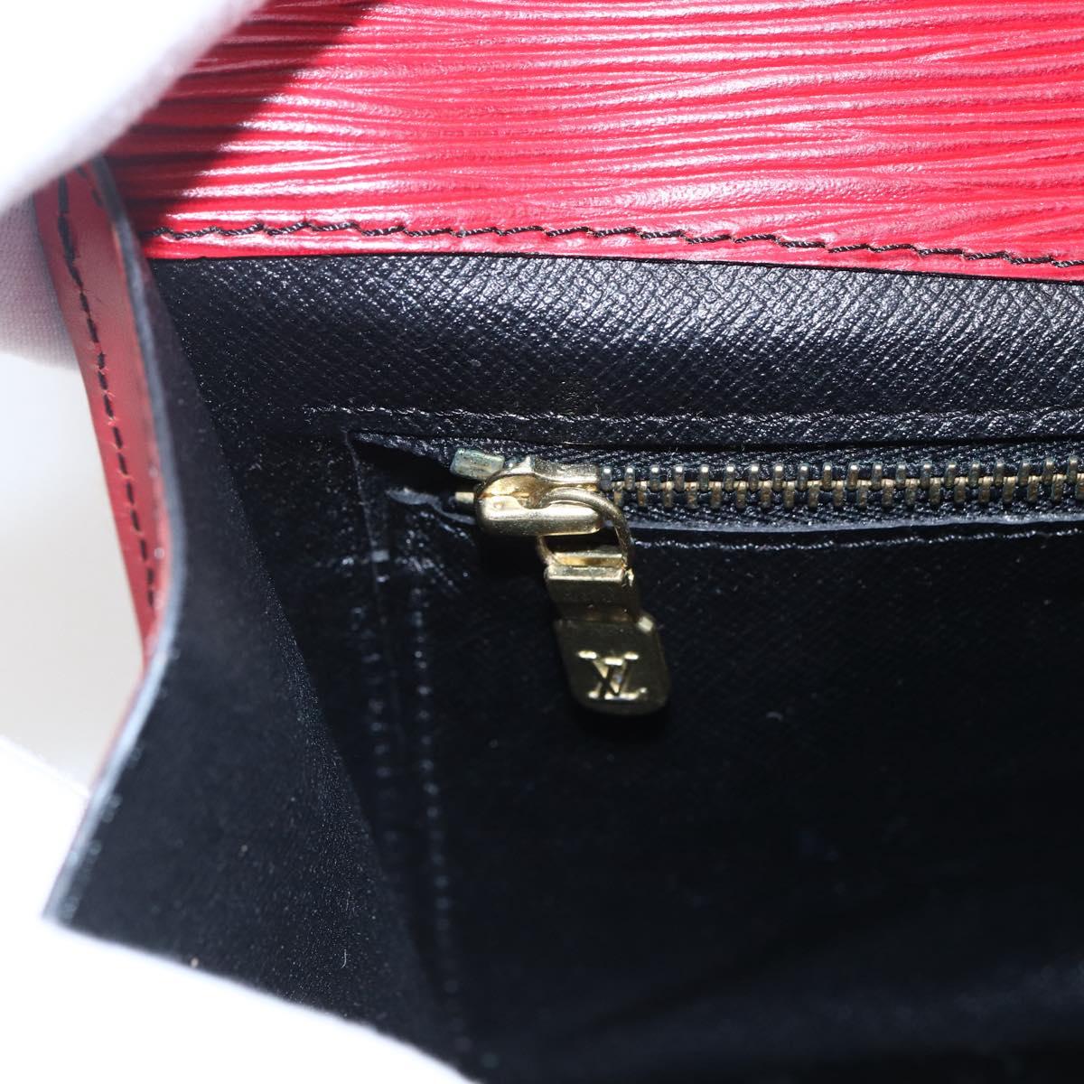 LOUIS VUITTON Epi Montaigne 23 Clutch Bag Red M52667 LV Auth 169852