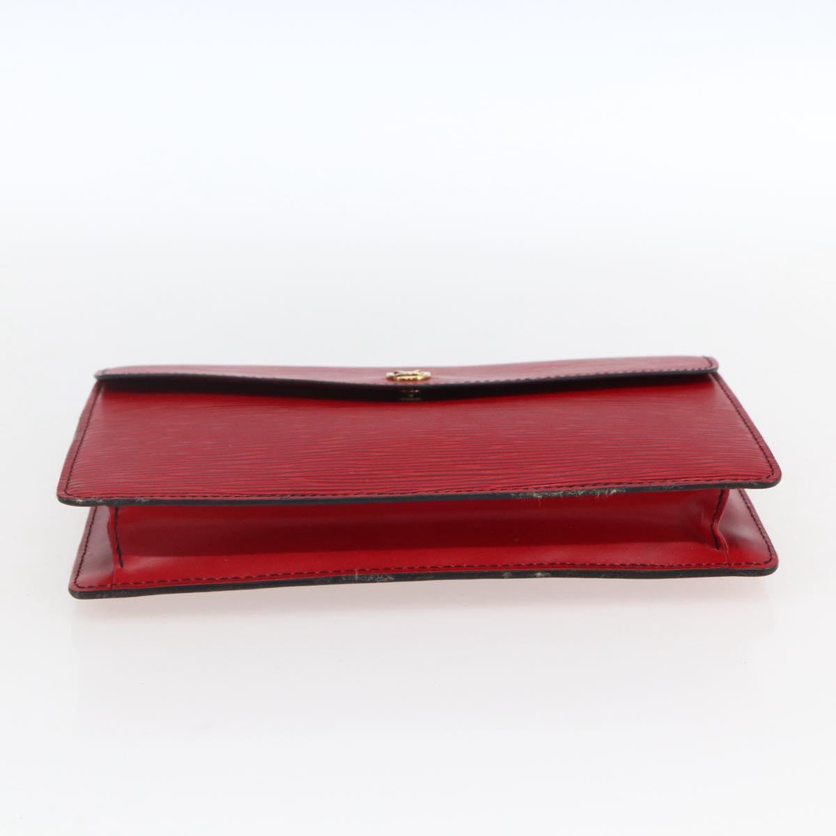 LOUIS VUITTON Epi Montaigne 23 Clutch Bag Red M52667 LV Auth 169852