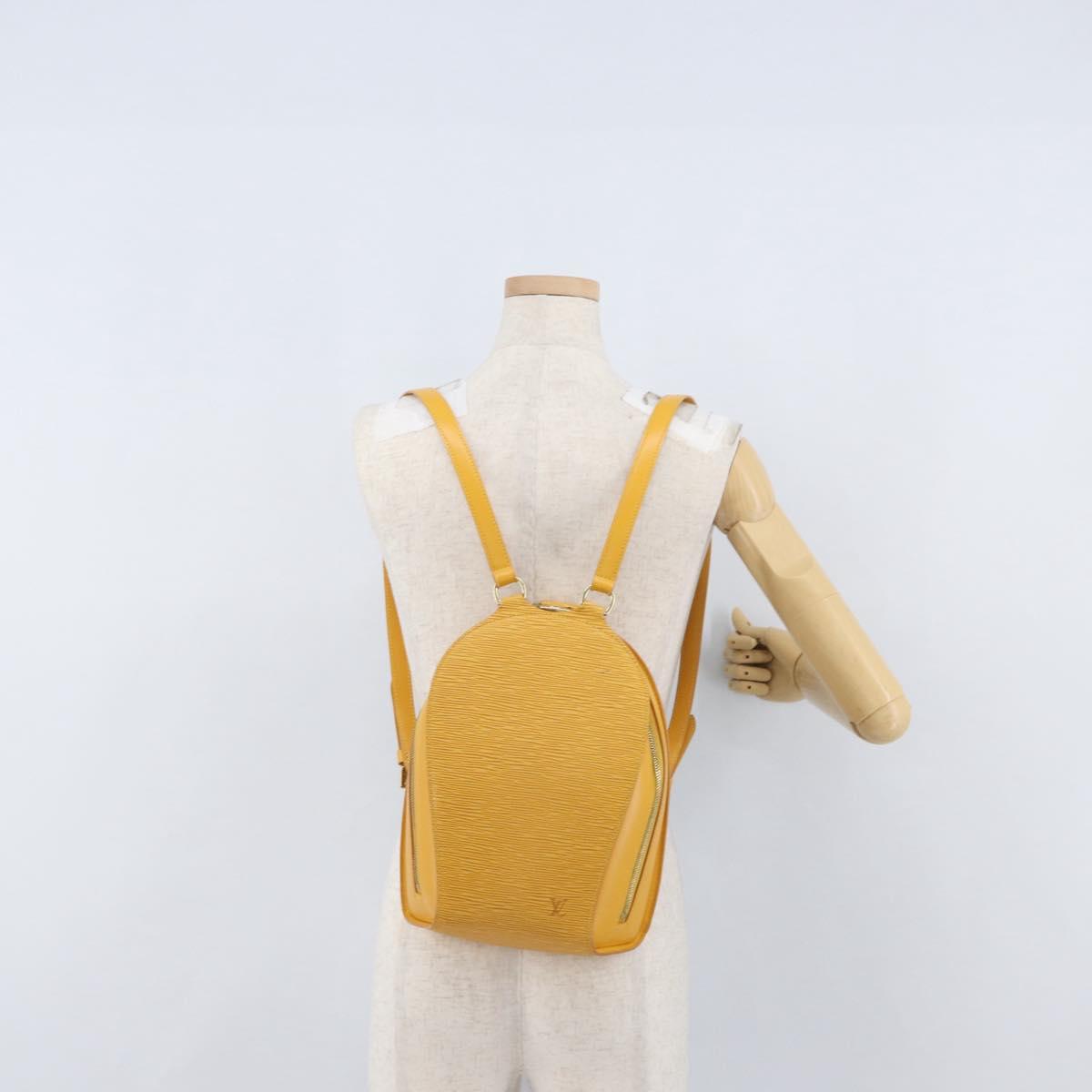 LOUIS VUITTON Epi Mabillon Backpack Yellow M52239 LV Auth 169867A