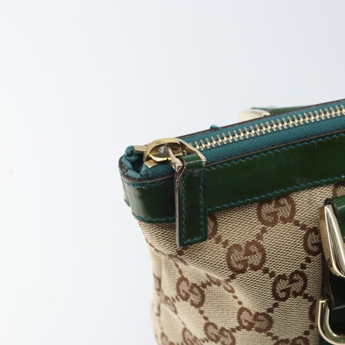 GUCCI Abbey GG Canvas Hand Bag Beige Gold 141471 Auth 169868