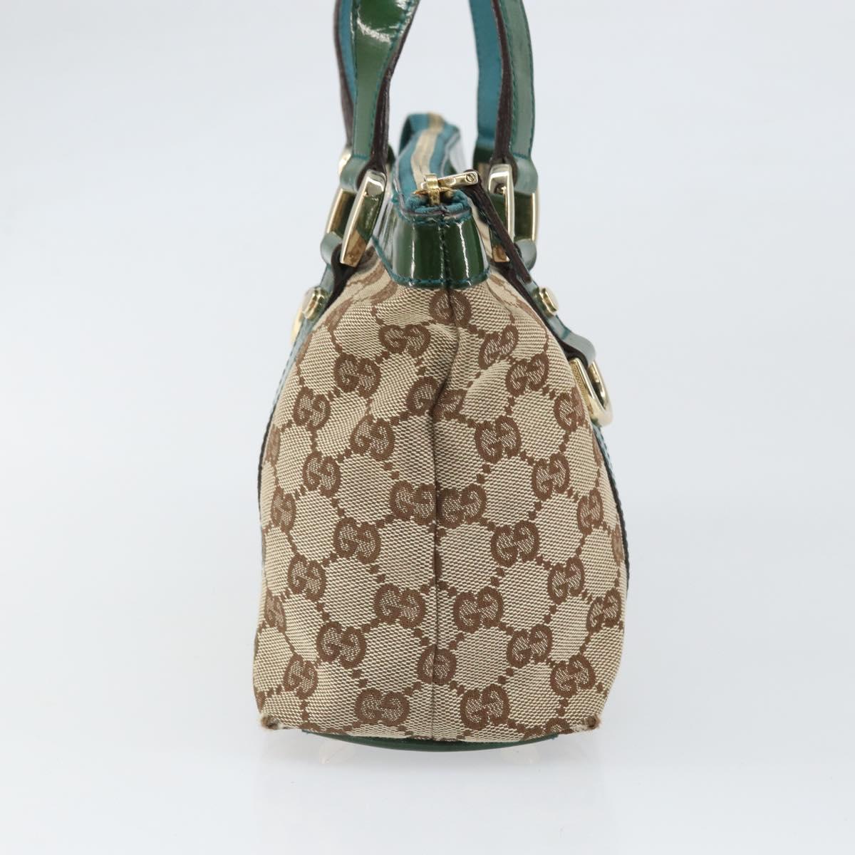 GUCCI Abbey GG Canvas Hand Bag Beige Gold 141471 Auth 169868