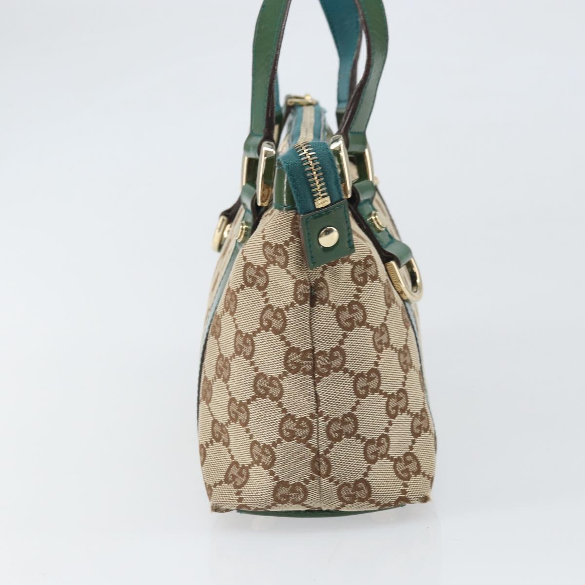 GUCCI Abbey GG Canvas Hand Bag Beige Gold 141471 Auth 169868