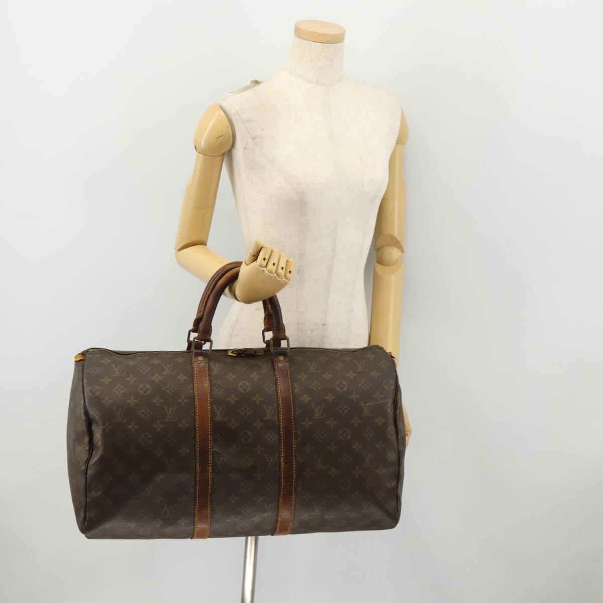 LOUIS VUITTON Monogram Keepall 50 Boston Bag M41426 LV Auth 169886