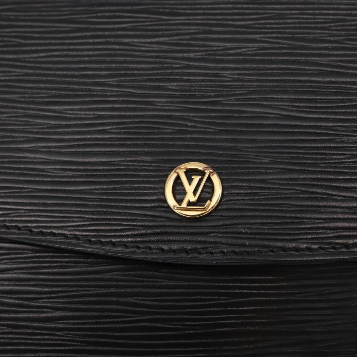 LOUIS VUITTON Epi Montaigne 27 Clutch Bag Black M52652 LV Auth 169888