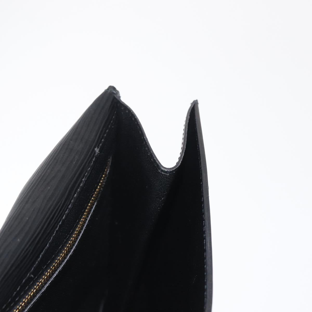 LOUIS VUITTON Epi Montaigne 27 Clutch Bag Black M52652 LV Auth 169888