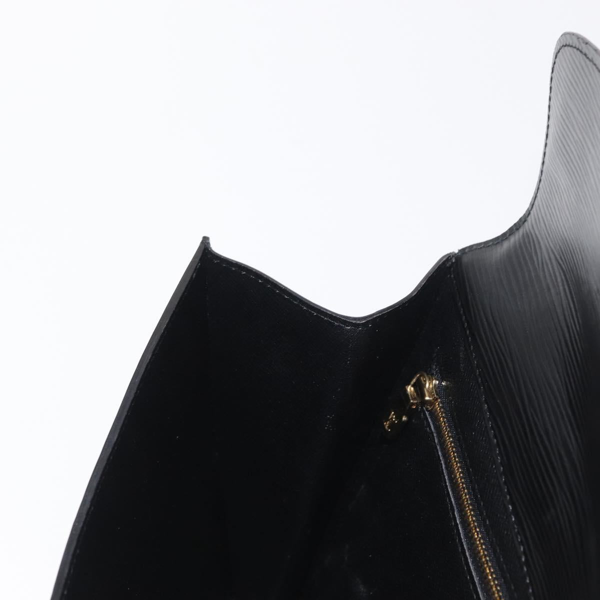 LOUIS VUITTON Epi Montaigne 27 Clutch Bag Black M52652 LV Auth 169888