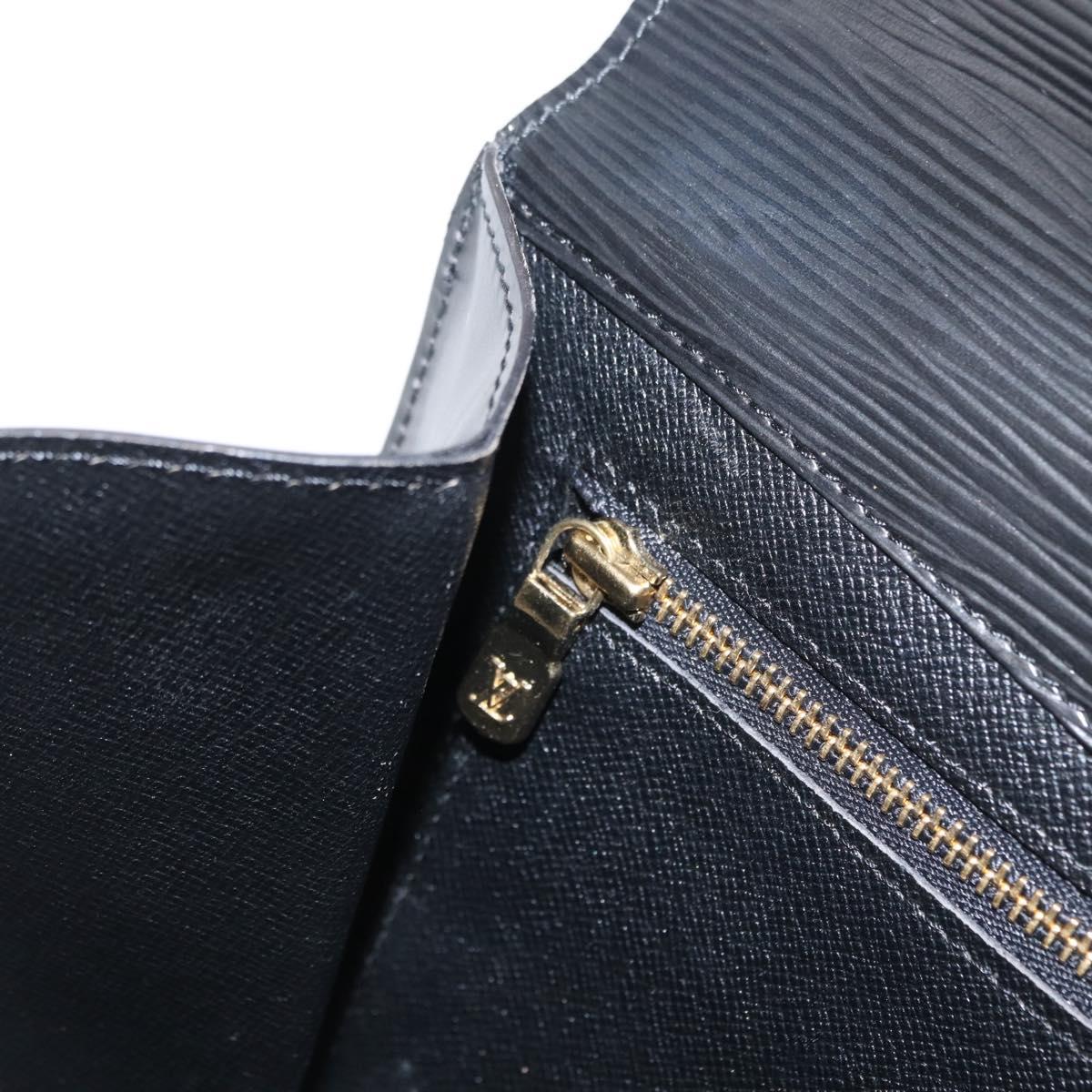 LOUIS VUITTON Epi Montaigne 27 Clutch Bag Black M52652 LV Auth 169888