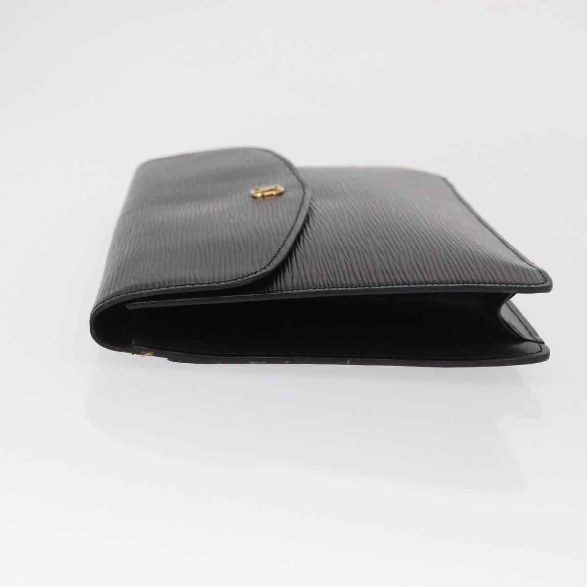 LOUIS VUITTON Epi Montaigne 27 Clutch Bag Black M52652 LV Auth 169888