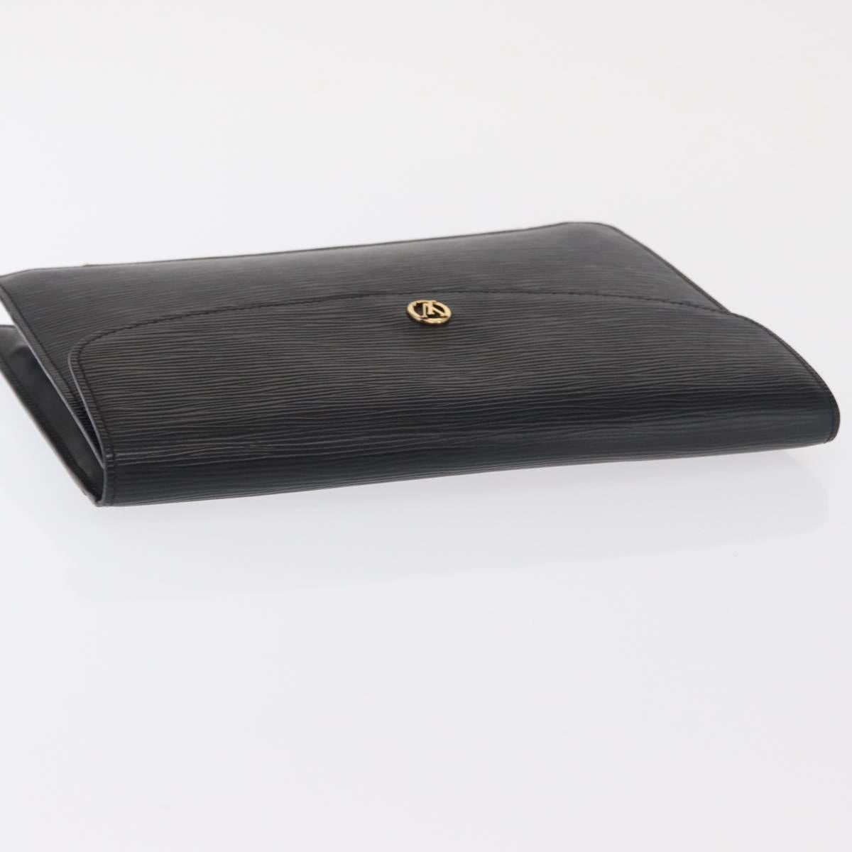LOUIS VUITTON Epi Montaigne 27 Clutch Bag Black M52652 LV Auth 169888