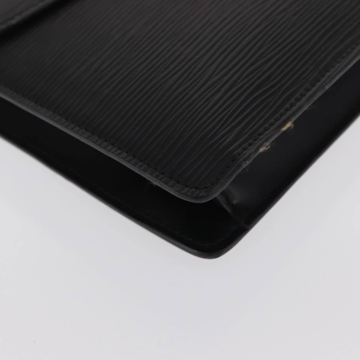 LOUIS VUITTON Epi Montaigne 27 Clutch Bag Black M52652 LV Auth 169888