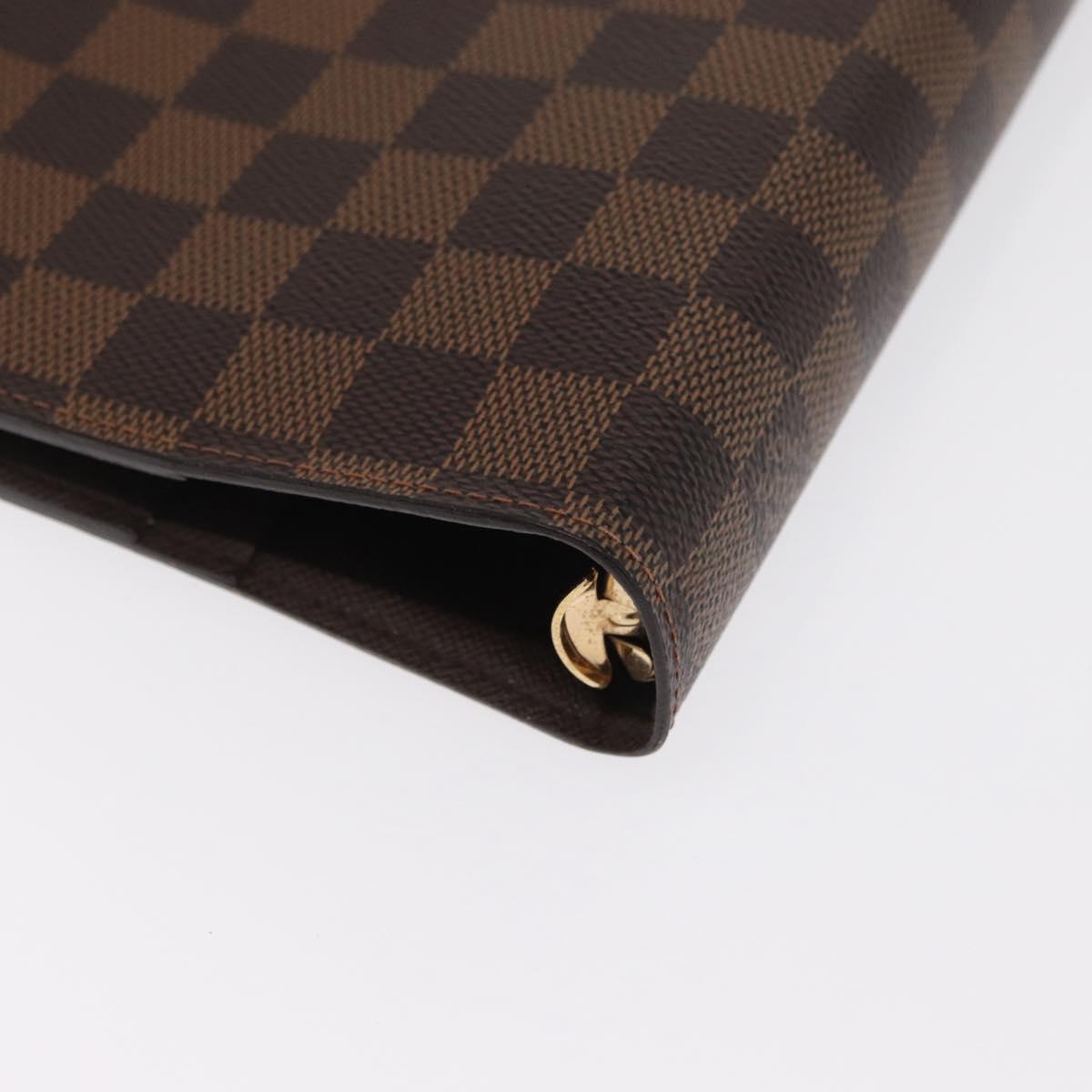 LOUIS VUITTON Damier Ebene Agenda GM Day Planner Cover R20107 LV Auth 169889SAV