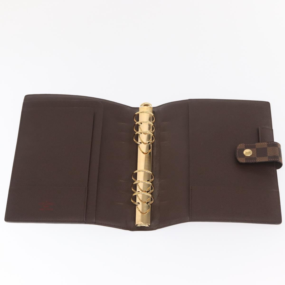 LOUIS VUITTON Damier Ebene Agenda GM Day Planner Cover R20107 LV Auth 169889SAV