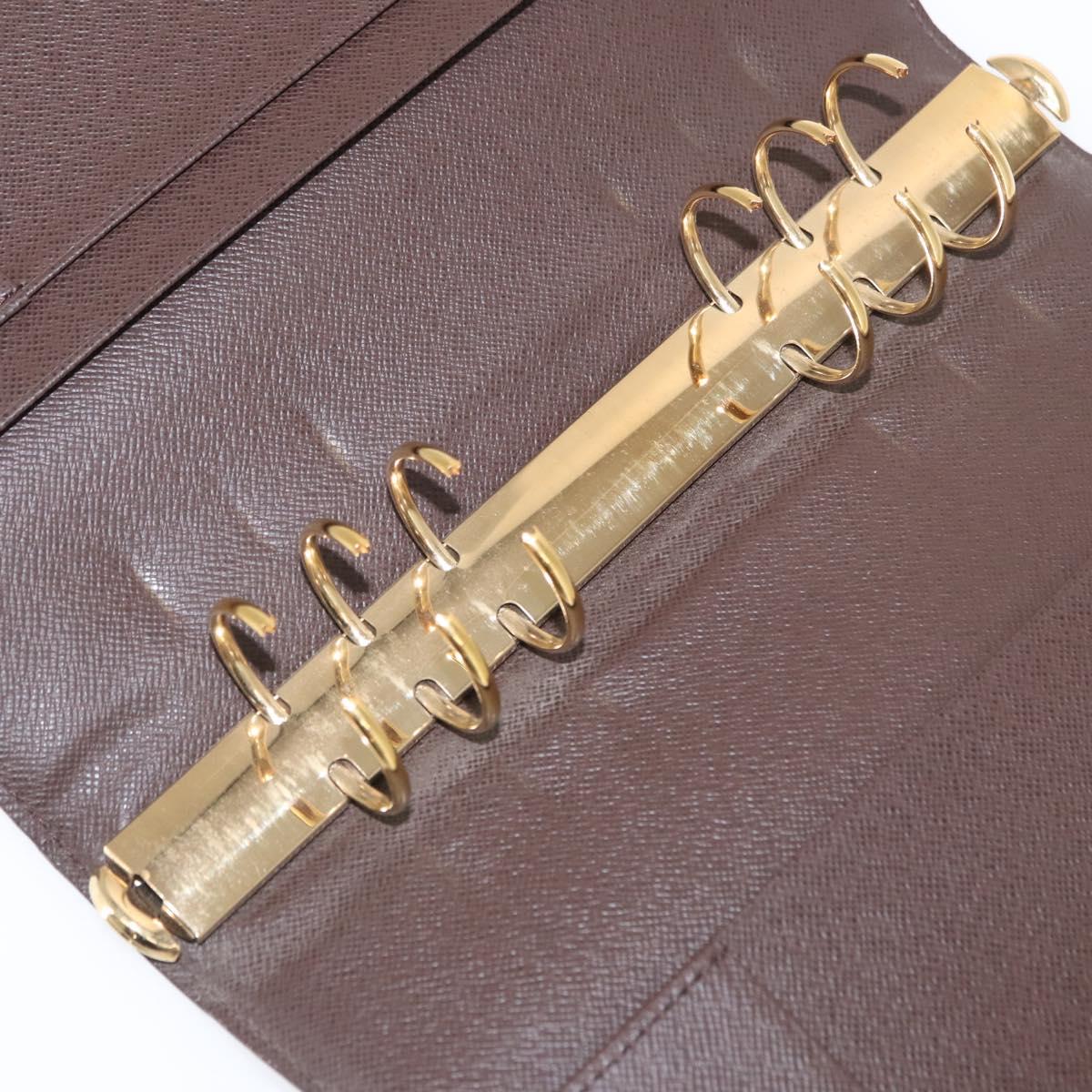 LOUIS VUITTON Damier Ebene Agenda GM Day Planner Cover R20107 LV Auth 169889SAV