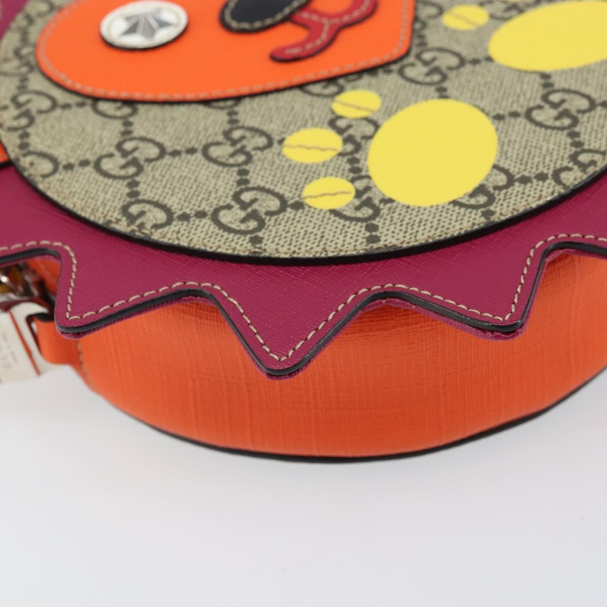 GUCCI GG Supreme Children's Hedgehog Bag PVC Beige Silver 580428 Auth 169901V