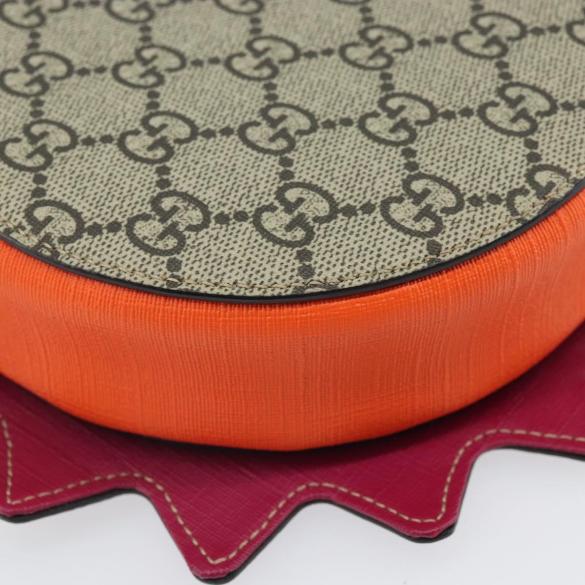 GUCCI GG Supreme Children's Hedgehog Bag PVC Beige Silver 580428 Auth 169901V